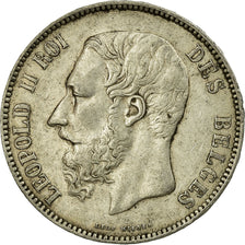 Coin, Belgium, Leopold II, 5 Francs, 5 Frank, 1876, EF(40-45), Silver, KM:24
