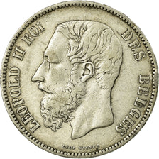 Coin, Belgium, Leopold II, 5 Francs, 5 Frank, 1876, EF(40-45), Silver, KM:24