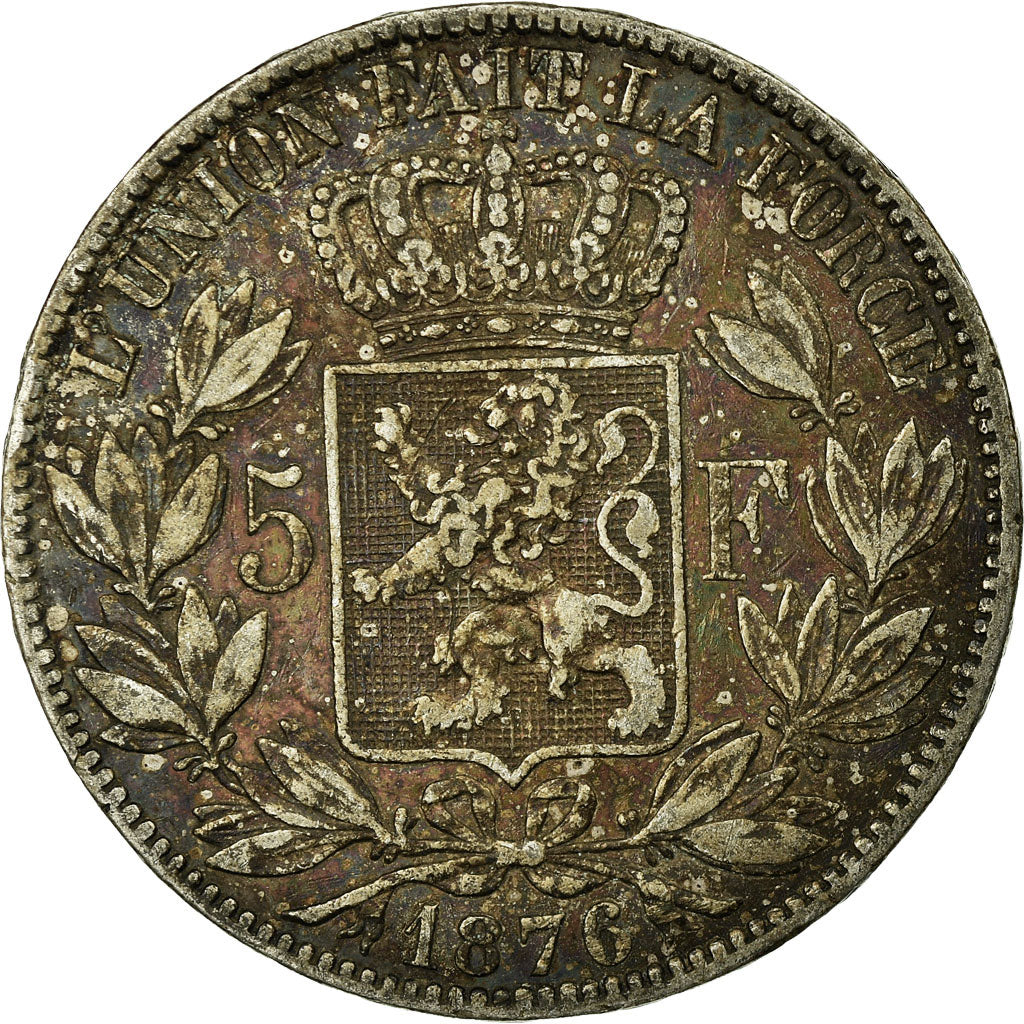 Monnaie, Belgique, Leopold II, 5 Francs, 5 Frank, 1876, TB, Argent, KM:24