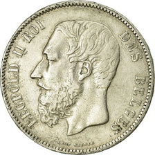 Coin, Belgium, Leopold II, 5 Francs, 5 Frank, 1871, EF(40-45), Silver, KM:24
