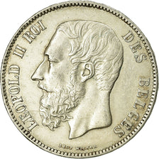 Coin, Belgium, Leopold II, 5 Francs, 5 Frank, 1871, EF(40-45), Silver, KM:24