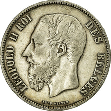 Coin, Belgium, Leopold II, 5 Francs, 5 Frank, 1871, EF(40-45), Silver, KM:24