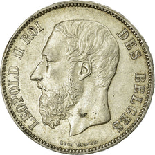 Coin, Belgium, Leopold II, 5 Francs, 5 Frank, 1871, VF(20-25), Silver, KM:24