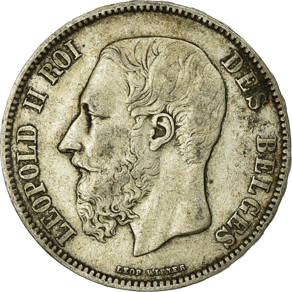 Monnaie, Belgique, Leopold II, 5 Francs, 5 Frank, 1871, TB, Argent, KM:24