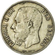 Coin, Belgium, Leopold II, 5 Francs, 5 Frank, 1871, VF(20-25), Silver, KM:24