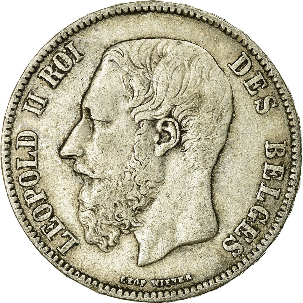 Monnaie, Belgique, Leopold II, 5 Francs, 5 Frank, 1871, TB, Argent, KM:24