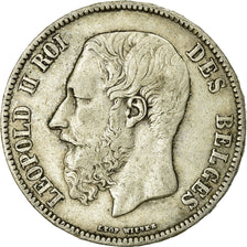 Monnaie, Belgique, Leopold II, 5 Francs, 5 Frank, 1871, TB, Argent, KM:24
