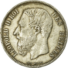 Coin, Belgium, Leopold II, 5 Francs, 5 Frank, 1871, VF(20-25), Silver, KM:24