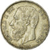 Moneta, Belgia, Leopold II, 5 Francs, 5 Frank, 1872, EF(40-45), Srebro, KM:24