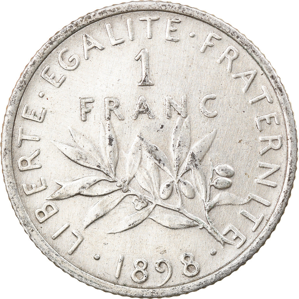 Coin, France, Semeuse, Franc, 1898, Paris, EF(40-45), Silver, KM:844.1