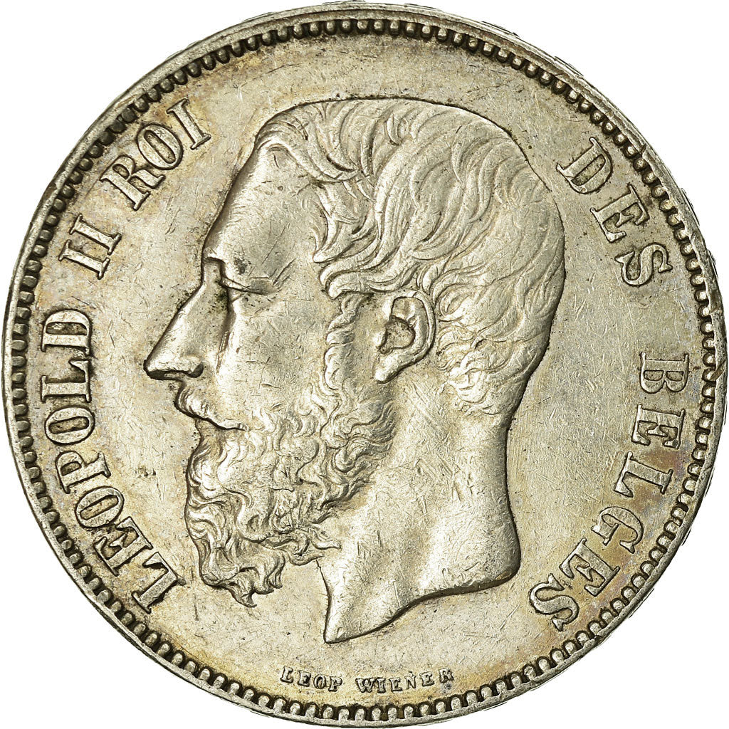 Coin, Belgium, Leopold II, 5 Francs, 5 Frank, 1872, VF(20-25), Silver, KM:24