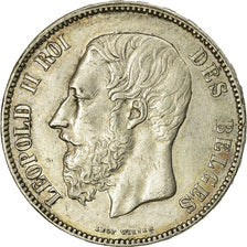 Coin, Belgium, Leopold II, 5 Francs, 5 Frank, 1872, VF(20-25), Silver, KM:24
