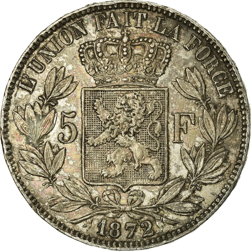 Coin, Belgium, Leopold II, 5 Francs, 5 Frank, 1872, VF(20-25), Silver, KM:24