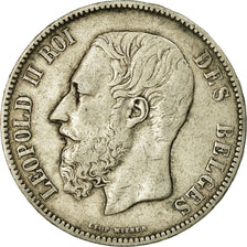 Coin, Belgium, Leopold II, 5 Francs, 5 Frank, 1872, VF(20-25), Silver, KM:24