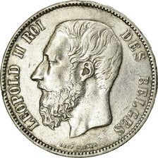 Coin, Belgium, Leopold II, 5 Francs, 5 Frank, 1872, VF(20-25), Silver, KM:24