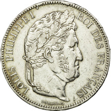 Coin, France, Louis-Philippe, 5 Francs, 1833, La Rochelle, AU(50-53), Silver