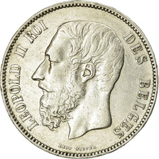 Coin, Belgium, Leopold II, 5 Francs, 5 Frank, 1873, EF(40-45), Silver, KM:24