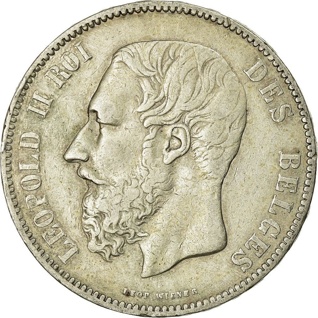 Coin, Belgium, Leopold II, 5 Francs, 5 Frank, 1873, EF(40-45), Silver, KM:24
