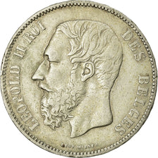 Coin, Belgium, Leopold II, 5 Francs, 5 Frank, 1873, EF(40-45), Silver, KM:24