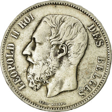 Coin, Belgium, Leopold II, 5 Francs, 5 Frank, 1873, EF(40-45), Silver, KM:24