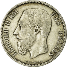 Coin, Belgium, Leopold II, 5 Francs, 5 Frank, 1873, EF(40-45), Silver, KM:24