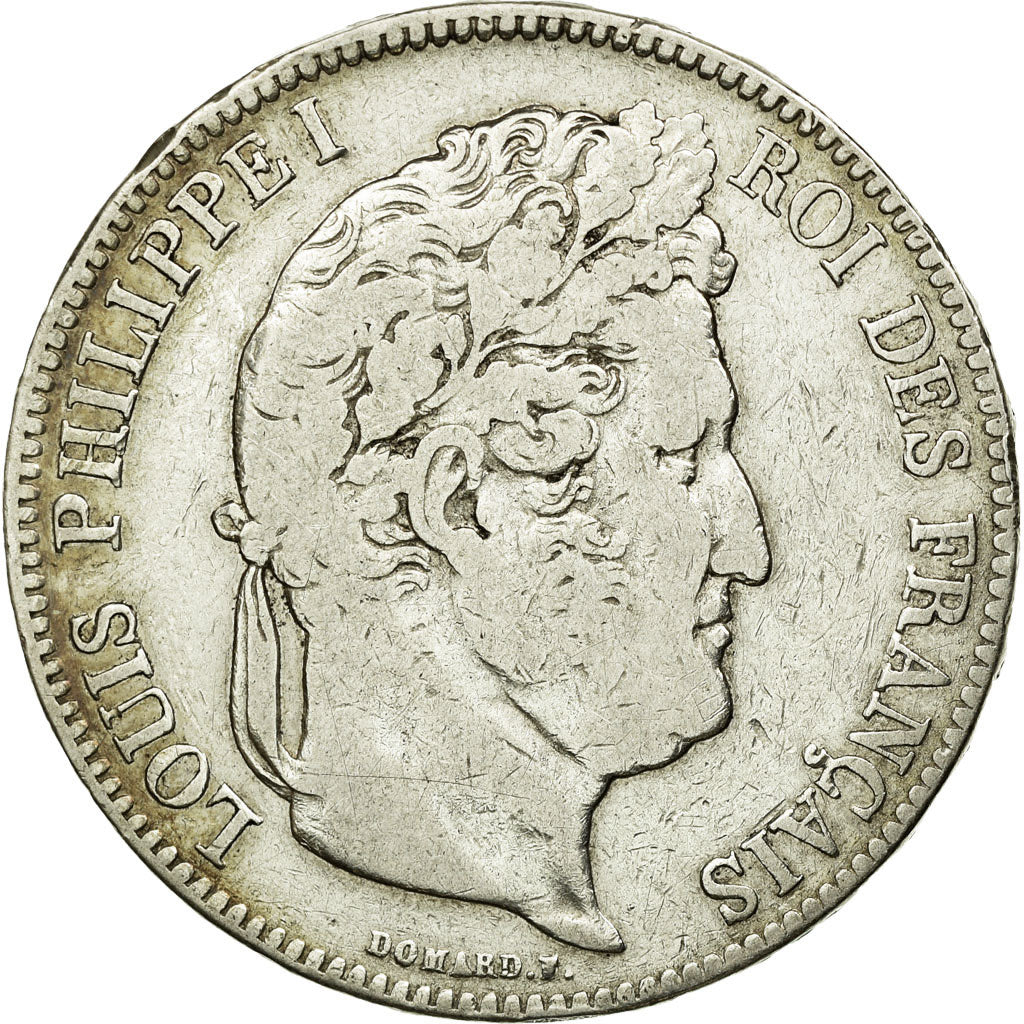 Coin, France, Louis-Philippe, 5 Francs, 1835, Bordeaux, VF(20-25), Silver
