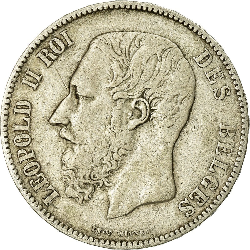 Monnaie, Belgique, Leopold II, 5 Francs, 5 Frank, 1873, TB, Argent, KM:24