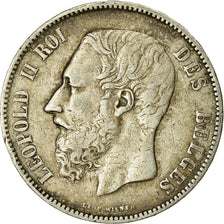 Coin, Belgium, Leopold II, 5 Francs, 5 Frank, 1873, VF(20-25), Silver, KM:24