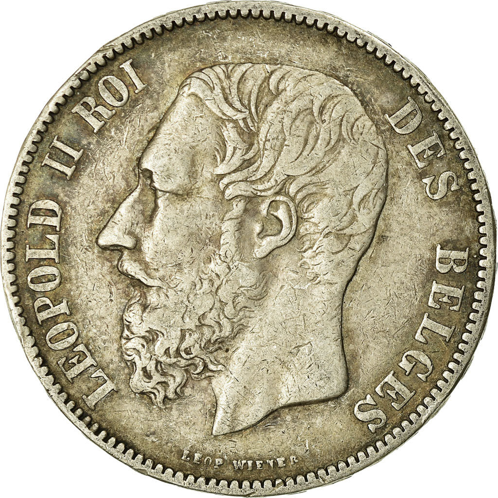 Coin, Belgium, Leopold II, 5 Francs, 5 Frank, 1873, VF(20-25), Silver, KM:24