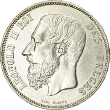 Coin, Belgium, Leopold II, 5 Francs, 5 Frank, 1867, EF(40-45), Silver, KM:24