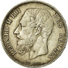Coin, Belgium, Leopold II, 5 Francs, 5 Frank, 1867, EF(40-45), Silver, KM:24