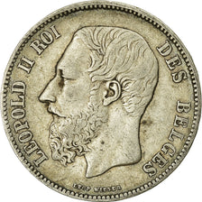 Coin, Belgium, Leopold II, 5 Francs, 5 Frank, 1867, EF(40-45), Silver, KM:24