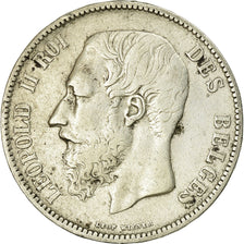 Coin, Belgium, Leopold II, 5 Francs, 5 Frank, 1867, EF(40-45), Silver, KM:24