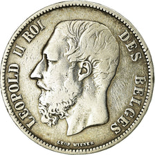 Coin, Belgium, Leopold II, 5 Francs, 5 Frank, 1867, VF(30-35), Silver, KM:24