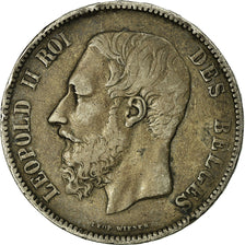 Coin, Belgium, Leopold II, 5 Francs, 5 Frank, 1867, VF(20-25), Silver, KM:24