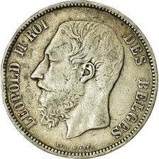 Coin, Belgium, Leopold II, 5 Francs, 5 Frank, 1867, VF(20-25), Silver, KM:24