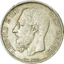 Coin, Belgium, Leopold II, 5 Francs, 5 Frank, 1868, EF(40-45), Silver, KM:24