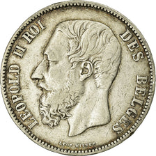 Coin, Belgium, Leopold II, 5 Francs, 5 Frank, 1868, EF(40-45), Silver, KM:24