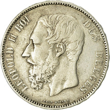 Coin, Belgium, Leopold II, 5 Francs, 5 Frank, 1868, EF(40-45), Silver, KM:24