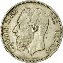 Coin, Belgium, Leopold II, 5 Francs, 5 Frank, 1868, EF(40-45), Silver, KM:24