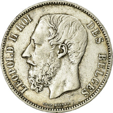Coin, Belgium, Leopold II, 5 Francs, 5 Frank, 1868, EF(40-45), Silver, KM:24