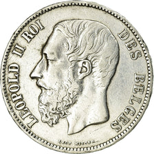 Coin, Belgium, Leopold II, 5 Francs, 5 Frank, 1868, VF(30-35), Silver, KM:24