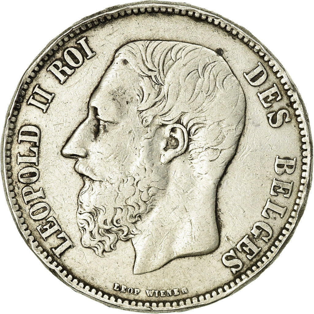 Coin, Belgium, Leopold II, 5 Francs, 5 Frank, 1868, VF(20-25), Silver, KM:24