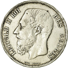 Coin, Belgium, Leopold II, 5 Francs, 5 Frank, 1868, VF(20-25), Silver, KM:24