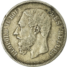 Coin, Belgium, Leopold II, 5 Francs, 5 Frank, 1868, VF(20-25), Silver, KM:24