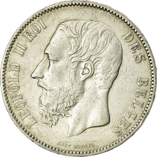 Coin, Belgium, Leopold II, 5 Francs, 5 Frank, 1875, EF(40-45), Silver, KM:24