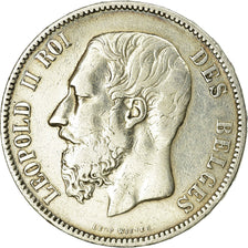 Coin, Belgium, Leopold II, 5 Francs, 5 Frank, 1875, EF(40-45), Silver, KM:24