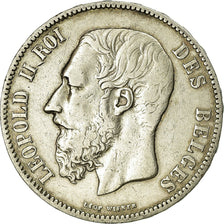 Coin, Belgium, Leopold II, 5 Francs, 5 Frank, 1875, EF(40-45), Silver, KM:24
