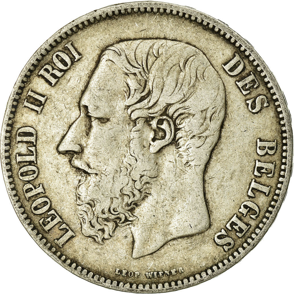 Monnaie, Belgique, Leopold II, 5 Francs, 5 Frank, 1875, TB+, Argent, KM:24