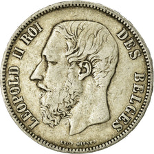 Monnaie, Belgique, Leopold II, 5 Francs, 5 Frank, 1875, TB+, Argent, KM:24